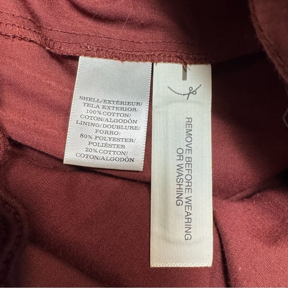 NWT New Ann Taylor Tulip Lace Cotton Burgundy Dress Size 10 - Picture 8 of 11